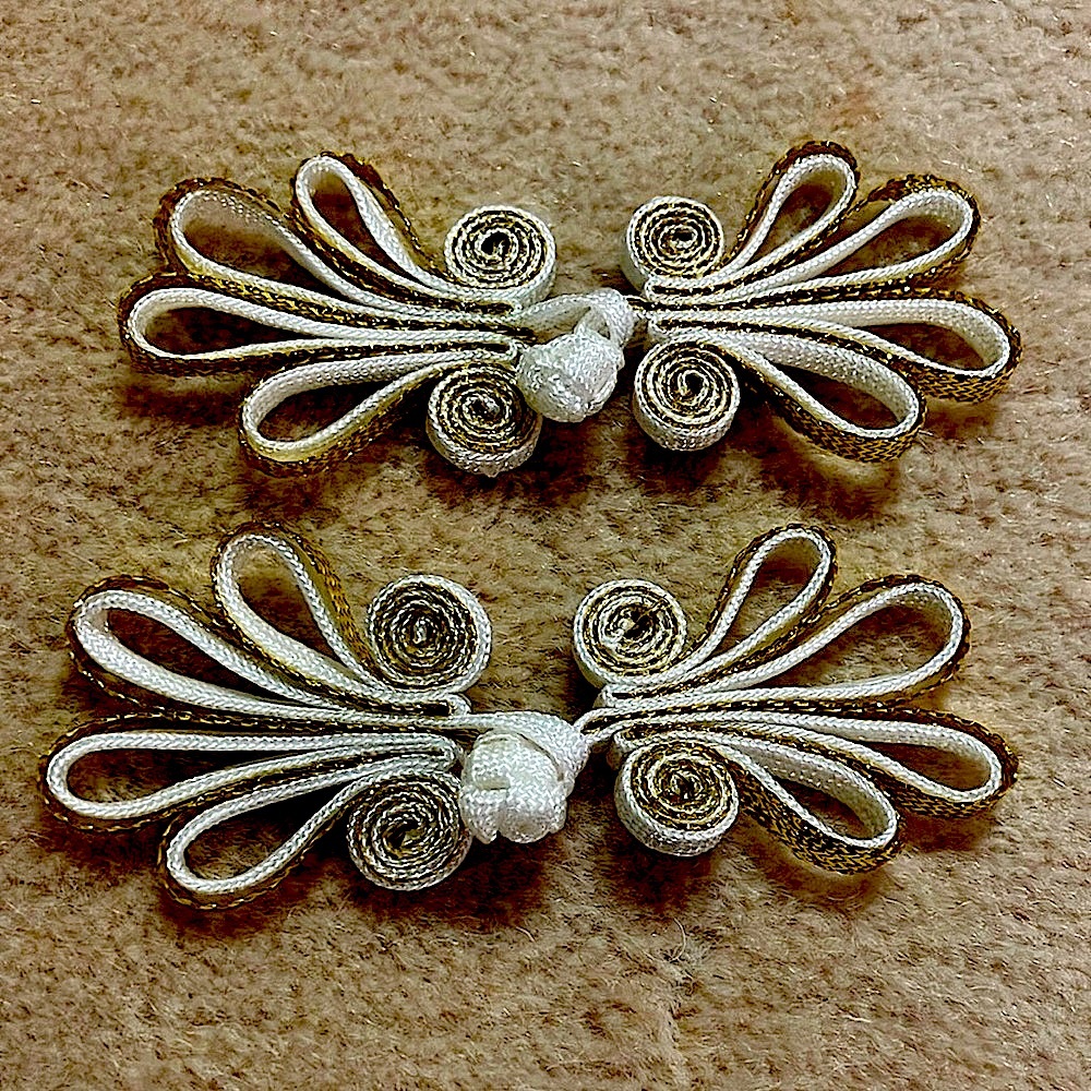 Elegant Gold and White Decorative Closures 12 for $17